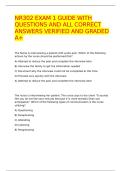 NR302 EXAM COMPLETE TESTBANK QUESTIONS AND CORRECT ANSWERS 