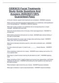 CIDESCO Facial Treatments  Study Guide Questions And  Answers 2026&sol;2027&lpar;100&percnt;  Guaranteed Pass&rpar;