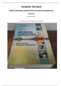 Complete Test Bank Medical Assisting&colon; Administrative & Clinical Competencies&period; 9th Edition&period; By Michelle Blesi&period; &lpar;All Chapters Covered&comma; 100&percnt; Verified Answers Provided&rpar;