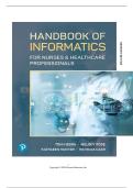 TEST BANK FOR Handbook of Informatics for Nurses & Healthcare Professionals 7th edition by Toni Hebda &comma; Melody Rose&comma; Kathleen Hunter ISBN&colon; 978-0138106355 COMPLETE GUIDE ALL CHAPTERS COVERED 100&percnt; VERIFIED A&plus; GRADE ASSURED&excl;&excl;&excl;&excl;NEW LATEST UPDATE&excl;&excl;&excl;&excl;