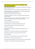 NUR 1020 FINAL EXAM ACTUAL QUESTIONS AND SOLUTIONS GRADED A&plus;