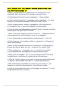 PSYC 331 LATEST 2026 STUDY GUIDE QUESTIONS AND SOLUTIONS GRADED A&plus;