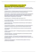 PSYC 331 COMPREHENSIVE EXAM UPDATED QUESTIONS AND SOLUTIONS GRADED A&plus;
