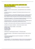 PSYC 331 FINAL EXAM ACTUAL QUESTIONS AND SOLUTIONS GRADED A&plus;