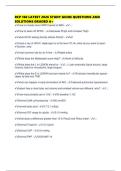 RCP 160 LATEST 2026 STUDY GUIDE QUESTIONS AND SOLUTIONS GRADED A&plus;