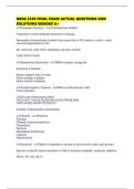 NRSG 2350 FINAL EXAM ACTUAL QUESTIONS AND SOLUTIONS GRADED A&plus;