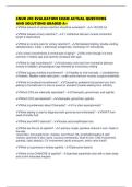 CNUR 203 EVALUATION EXAM ACTUAL QUESTIONS AND SOLUTIONS GRADED A&plus;
