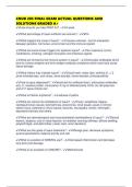 CNUR 203 FINAL EXAM ACTUAL QUESTIONS AND SOLUTIONS GRADED A&plus;
