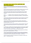 AUTOZONE FINAL EXAM ACTUAL QUESTIONS AND SOLUTIONS GRADED A&plus;