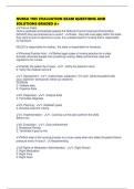 NURSA 1105 EVALUATION EXAM QUESTIONS AND SOLUTIONS GRADED A&plus;