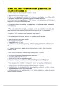 NURSA 1105 UPDATED EXAM SCRIPT QUESTIONS AND SOLUTIONS GRADED A&plus;
