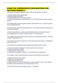 NURSA 1105 COMPREHENSIVE EXAM QUESTIONS AND SOLUTIONS GRADED A&plus;