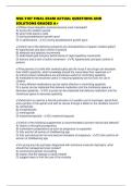 NSG 3107 FINAL EXAM ACTUAL QUESTIONS AND SOLUTIONS GRADED A&plus;