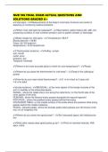 NUR 106 FINAL EXAM ACTUAL QUESTIONS AND SOLUTIONS GRADED A&plus;