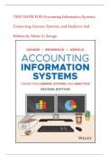 TEST BANK FOR Accounting Information Systems&colon; Connecting Careers&comma; Systems&comma; and Analytics 2nd Edition by Arline A&period; Savage&lpar; All Chapters Covered&rpar; Latest 2026
