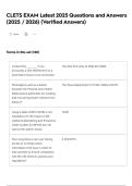 CLETS EXAM Latest 2025 Questions and Answers &lpar;2025 &sol; 2026&rpar; &lpar;Verified Answers&rpar;