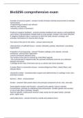 BioS255 comprehensive exam Questions and Answers