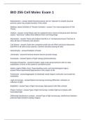 BIO 255 Cell Molec Exam 1 Questions  and Answers