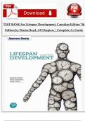 TEST BANK For Lifespan Development&comma; Canadian Edition 7th Edition by Denise Boyd&comma; All Chapters &vert; Complete A&plus; Guide