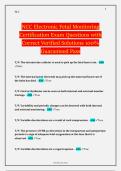 NCC Electronic Fetal Monitoring Certification Exam Guide &vert; Questions & Answers