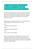 COMPLETE TEST BANK CONTEMPORARY LOGISTICS EXAMINATION TEST 2026 QUESTIONS WITH SOLUTIONS GRADED A&plus;