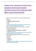 Indiana Hvac Contractor Practice Exam  Questions And Correct Answers  &lpar;Verified Answers&rpar; Plus Rationale 2026  Q&A&vert; Instant Download Pdf 