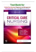 Test Bank Complete&lowbar; Critical Care Nursing&colon; Diagnosis And Management 10th Edition&comma; &lpar;2025&rpar; By Linda D&period; Urden & 3 More&comma; All Chapter 1-39&vert; 9 Units&vert; latest Edition&vert; Verified With Detailed Answers&vert; Grade A&plus;
