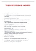TPATC EXAM QUESTIONS AND ANSWERS