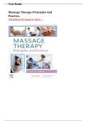 Test Bank for Massage Therapy&colon; Principles and Practice&comma; 7th Edition by Susan G&period; Salvo &lpar;Elsevier&comma; 2022&rpar; &vert; ISBN&colon; 9780323878159 &vert; All Chapters 1-30