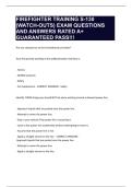 FIREFIGHTER TRAINING S-130 &lpar;WATCH-OUTS&rpar; EXAM QUESTIONS AND ANSWERS RATED A&plus; GUARANTEED PASS&excl;&excl;&excl;