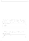 BIO 1442 EXAM ONE REVIEW QUESTIONS WITH CORRECT ANSWERS