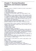 Chapter 7&colon; Nursing Education Questions and Answers Updated 2026