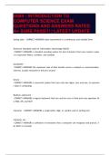 D684 - INTRODUCTION TO COMPUTER SCIENCE EXAM QUESTIONS AND ANSWERS RATED A&plus; SURE PASS&excl;&excl;&excl; &vert; LATEST UPDATE