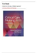 TEST BANK For Critical Care Nursing- A Holistic Approach&comma; 12th Edition by Morton Fontaine&comma; Verified Chapters 1 - 56&comma; Complete A&plus; Guide
