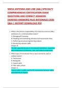 NWSA ANTENNA AND LINE &lpar;A&L&rpar; SPECIALTY  COMPREHENSIVE CERTIFICATION EXAM  QUESTIONS AND CORRECT ANSWERS  &lpar;VERIFIED ANSWERS&rpar; PLUS RATIONALES 2026  Q&A &vert; INSTANT DOWNLOAD PDF