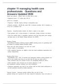 chapter 11 managing health care professionals &Tab;Questions and Answers Updated 2026