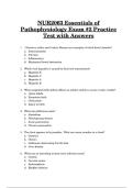 NUR2063 Essentials of Pathophysiology Exam 2 Practice Test &vert; With Verified Answers & Rationales