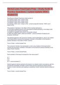 Dental Laws Final Exam Prep &ndash; Study Guide &  Practice Questions &vert; Latest Update 2026 &vert;  Graded A&plus;