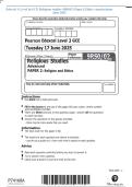 Edexcel A Level In GCE Religious studies &lpar;9RS0&sol;2&rpar; Paper2&colon;Ethics &plus;markscheme June 2025