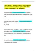 TDCJ Region 1 Training Academy Exam Questions and Correct Answers &vert; Latest Update 2026-2027 &vert; Verified &vert; Guaranteed Pass Graded A&plus;&excl;&excl;