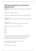 CMC Exam Questions and Answers Updated 2026