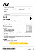 June 2025 AQA GCSE German &lpar;8668&rpar; Foundation Tier &vert; Combined Question Papers & Mark Schemes