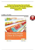 Test Bank For Pharmacology Clear and Simple&colon; A Guide to Drug Classifications and Dosage Calculations&comma; 4th Edition  LATEST VERSION 2025&sol;2026 &lbrack;A&plus;&rsqb; ALL CHAPTERS FULLY COVERED