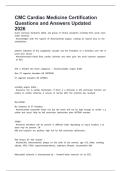 CMC Cardiac Medicine Certification Questions and Answers Updated 2026