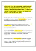 WGU C810 &sol; C810 PRE-ASSESSMENT EXAM 2026&sol;2027 ACTUAL EXAM QUESTIONS AND CORRECT ANSWERS &lpar;VERIFIED ANSWERS&rpar; ALREADY GRADED A&plus; &sol; WGU C810 FOUNDATIONS IN HEALTHCARE DATA MANAGEMENT EXAM &vert; GUARANTEED PASS &vert; WGU