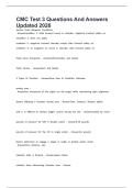 CMC Test 3 Questions And Answers Updated 2026