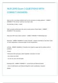 NUR 2090 Exam 3 QUESTIONS WITH CORRECT ANSWERS&period;