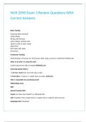 NUR 2090 Exam 3 Review Questions With Correct Answers