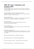 CMC 201 exam 1 Questions and Answers 2026