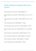 PHYSICS 1600 Exam 3 Questions With Correct Answers